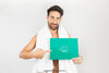 Healthy Man Posing With Towel Andtemplate Psd