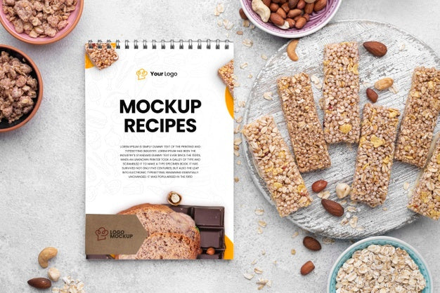 Healthy Sweets Recipe Mockup Psd