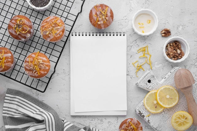 Healthy Sweets Recipe Mockup Psd