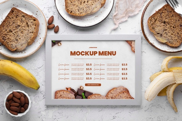 Healthy Sweets Recipe Mockup Psd