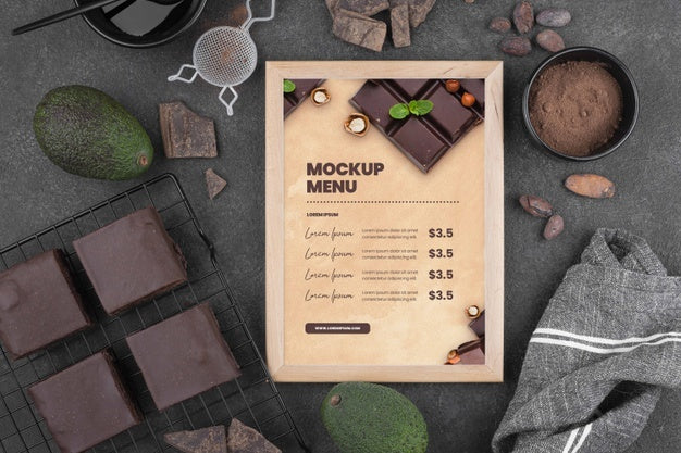Healthy Sweets Recipe Mockup Psd