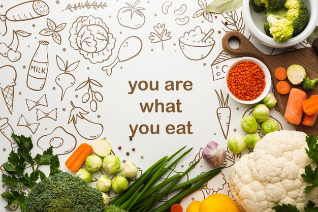 Healthy Vegetables With Positive Message Psd