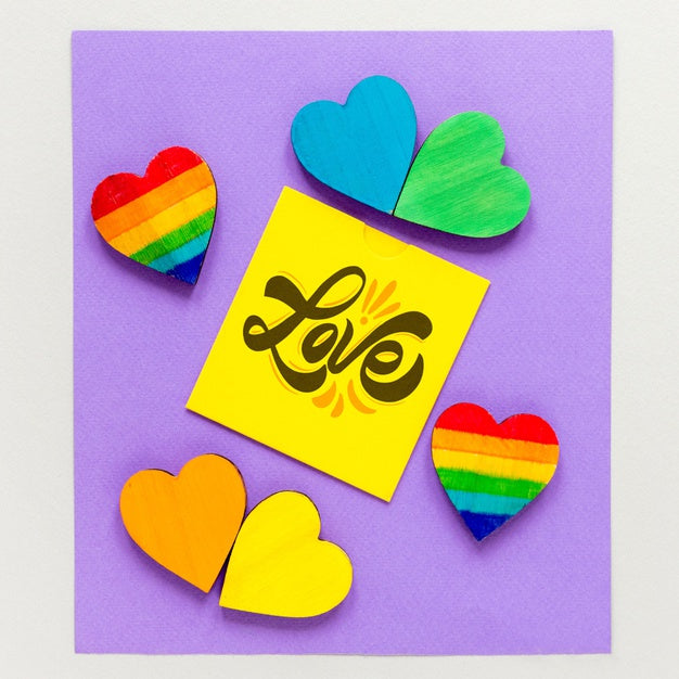 Heart Collection With Love Note Psd