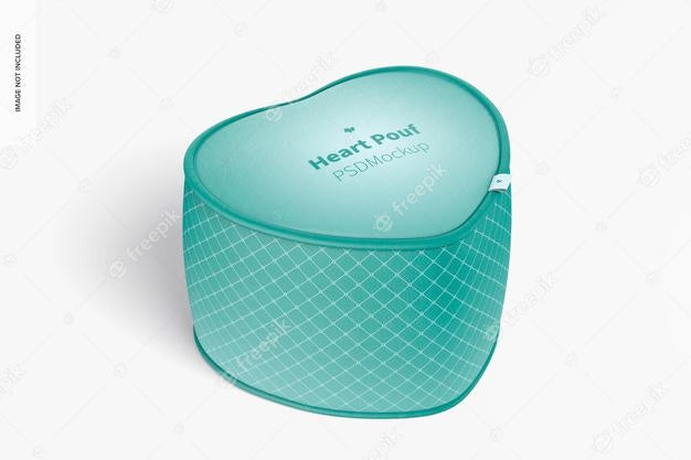 Heart Pouf Mockup Psd