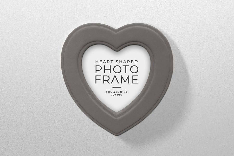 Heart Shaped Photo Frame Mockup