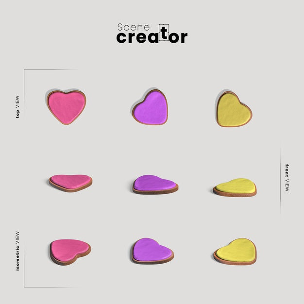 Heart Shapes For Scene Creator Psd
