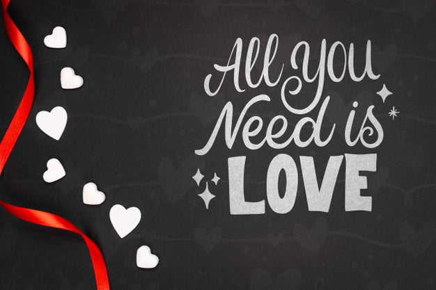 Heautiful Happy Valentine'S Day Concept Mock-Up Psd