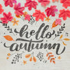 Hello Autumn Calligraphy With Pink Dried Leaves Psd