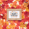 Hello Autumn Quote Surrounded By Dried Colorful Leaves Psd