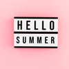 Hello Summer Card Mockup On Pink Background Psd