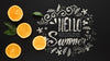 Hello Summer Concept With Oranges Psd