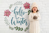 Hello Winter Mock-Up With Lovely Toddler Psd