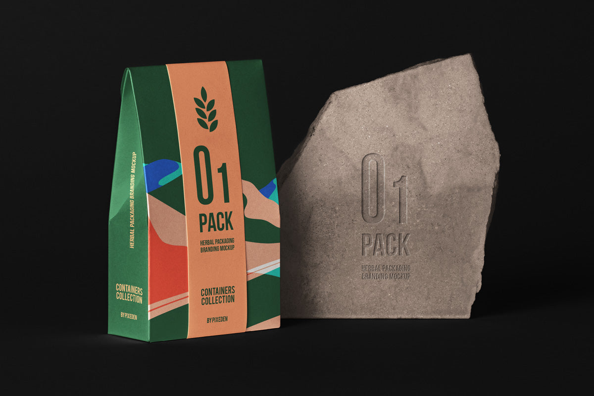 Herbal Psd Bag Packaging Mockup 3