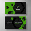 Hexagon Shape Business Card Template Psd
