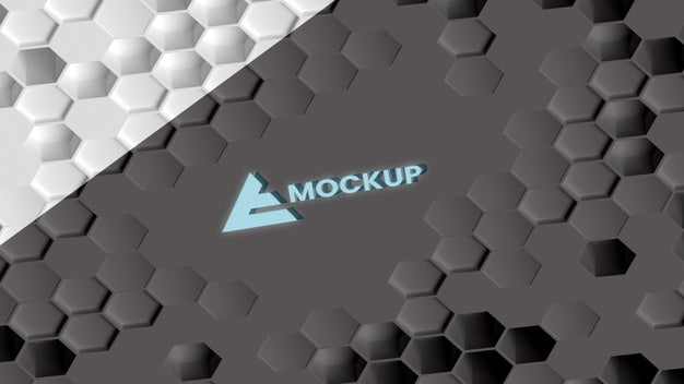Hexagonal 3D Background Psd