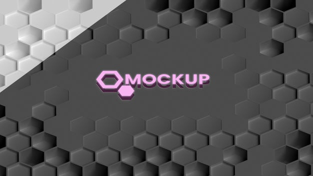 Hexagonal 3D Background Psd