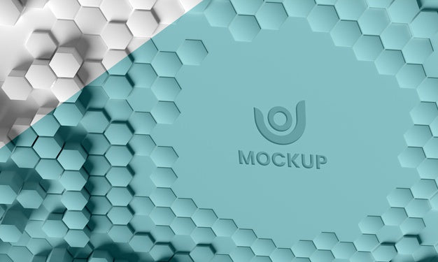 Hexagonal 3D Background Psd