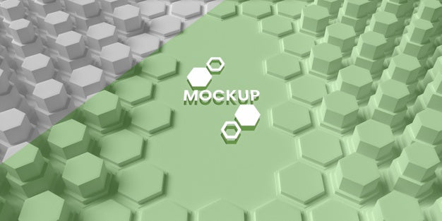 Hexagonal 3D Background Psd