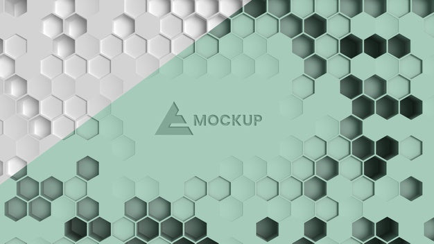 Hexagonal 3D Background Psd