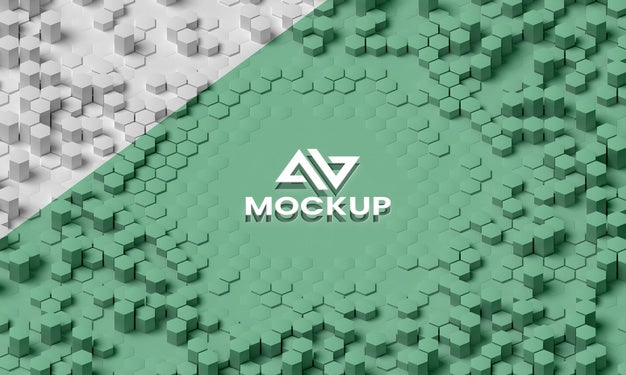 Hexagonal 3D Background Psd