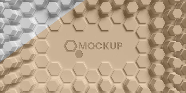 Hexagonal 3D Background Psd