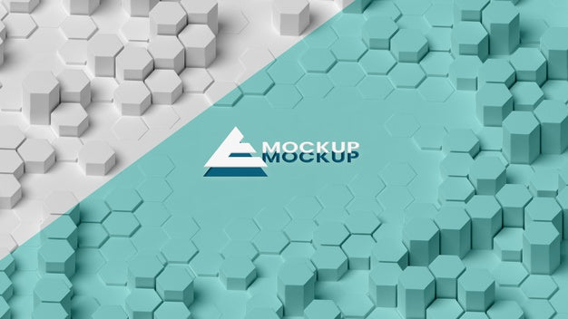 Hexagonal 3D Background Psd