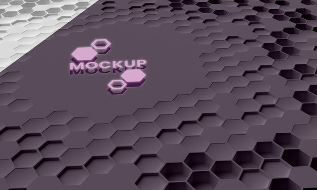 Hexagonal 3D Background Psd