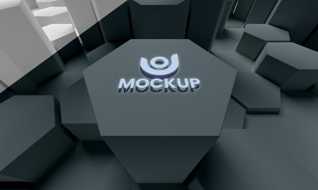 Hexagonal 3D Background Psd