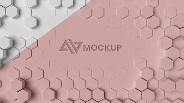 Hexagonal 3D Background Psd