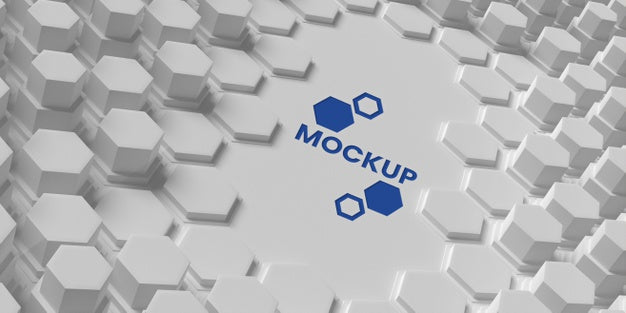 Hexagonal 3D Background Psd