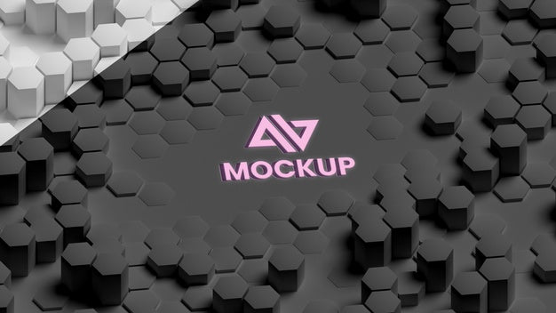 Hexagonal 3D Background Psd