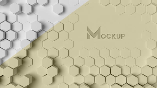 Hexagonal 3D Background Psd