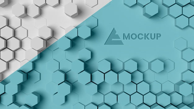 Hexagonal 3D Background Psd