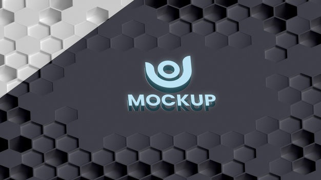 Hexagonal 3D Background Psd