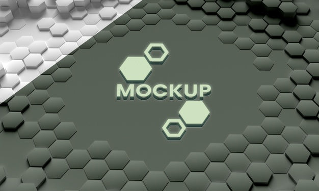 Hexagonal 3D Background Psd