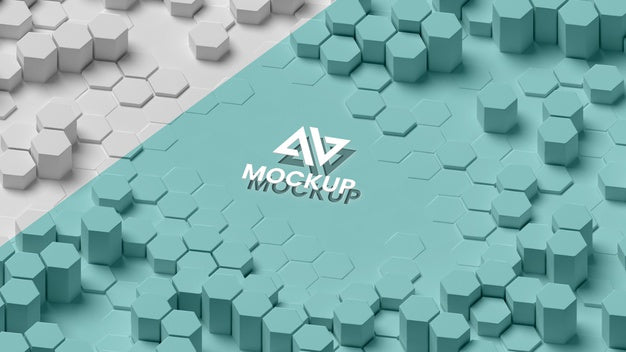 Hexagonal 3D Background Psd