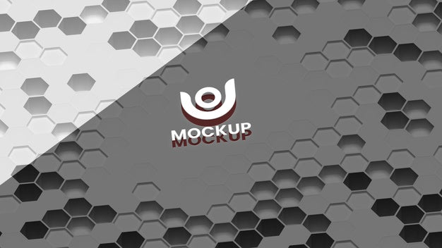 Hexagonal 3D Background Psd