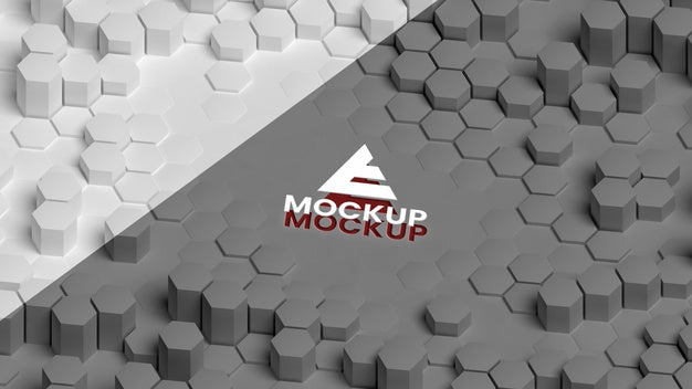 Hexagonal 3D Background Psd