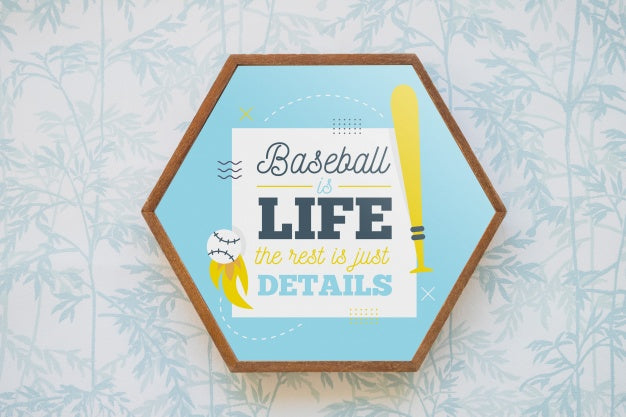 Hexagonal Frame Mockup With Quote Concept Psd