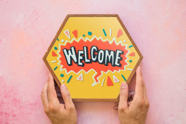 Hexagonal Frame Mockup With Quote Concept Psd