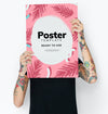 Hiding Behind A Colorful Poster Mockup