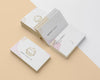 High Angle Assortment Of Mock-Up Business Card Psd