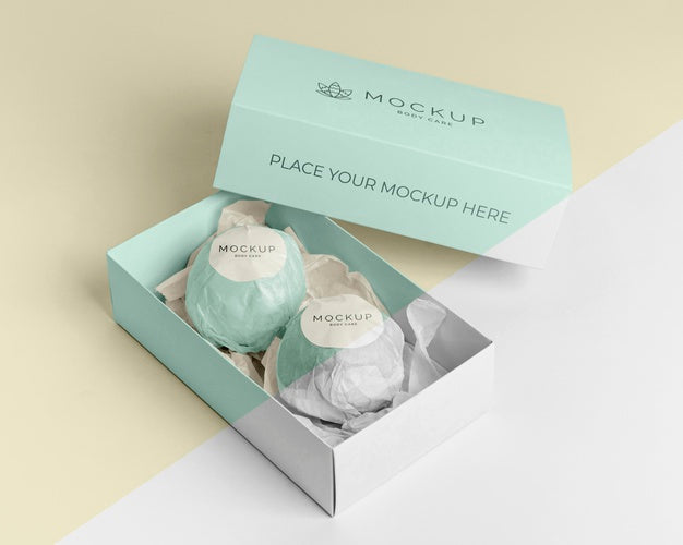 High Angle Bath Bombs And Box Psd