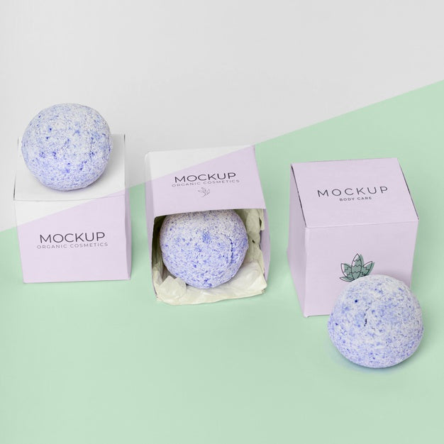 High Angle Bath Bombs And Boxes Psd