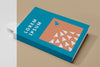 High Angle Book Mock-Up With Bookmark Psd