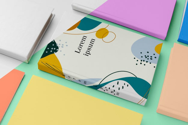 High Angle Books Assortment Psd