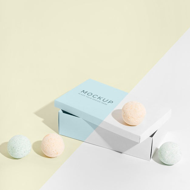 High Angle Box And Bath Bombs Psd