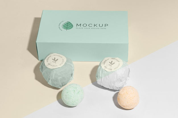 High Angle Box And Bath Bombs Psd
