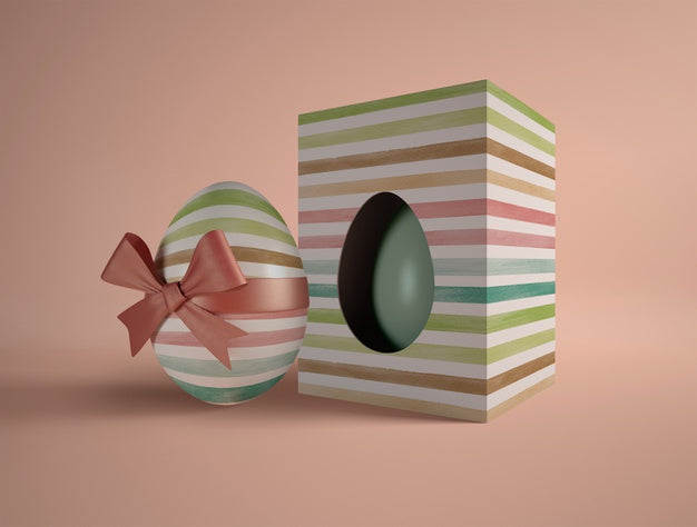 High Angle Box With Egg Wrapped Psd