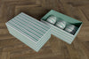 High Angle Box With Painted Eggs Psd
